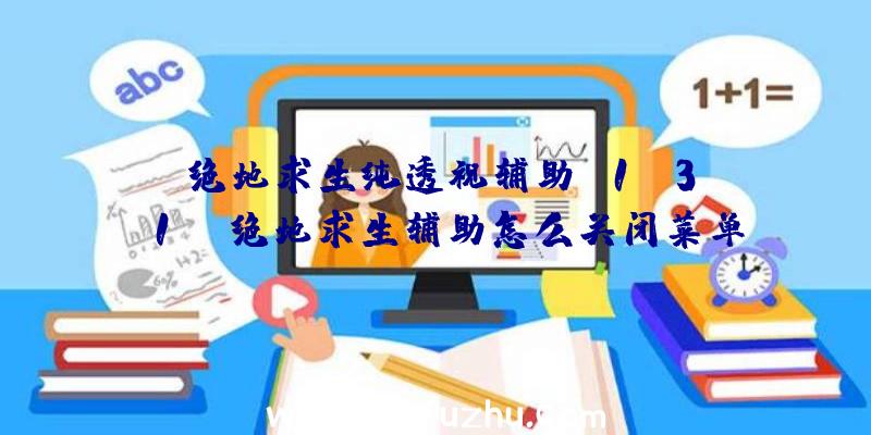 「绝地求生纯透视辅助v1.3.1」|绝地求生辅助怎么关闭菜单